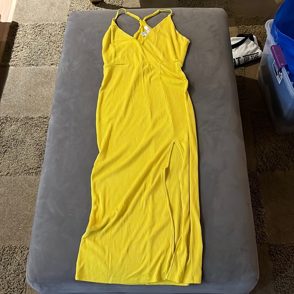 F21 Mustard Dress